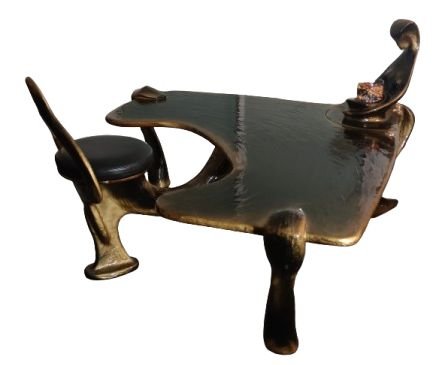 Table basse en fer forgé — mobilier de Georges Charpentier, dit Gino, sculpteur